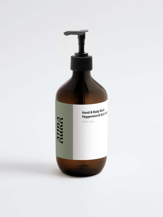 Hand & Body Wash, Peppermint & Dark Cedar - Body & Hair Care - Aura Collection