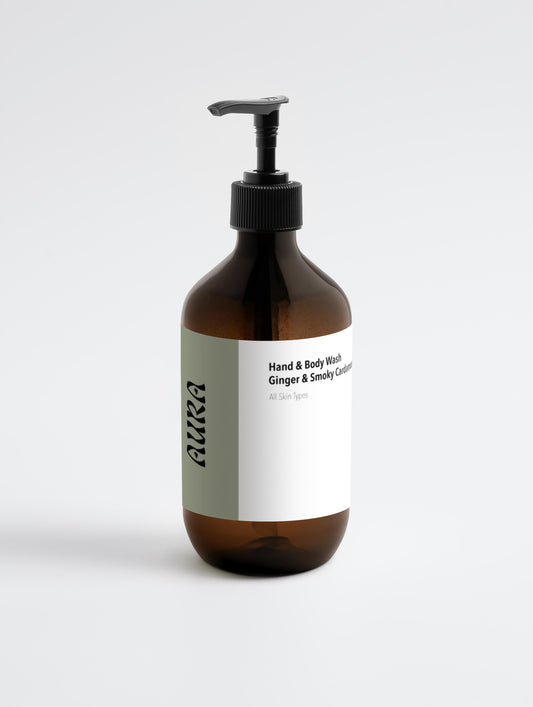 Hand & Body Wash, Ginger & Smoky Cardamom - Body & Hair Care - Aura Collection